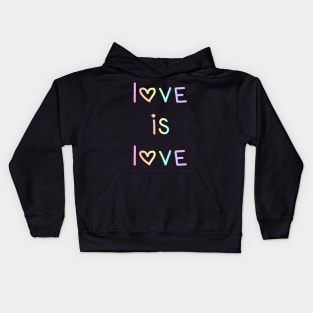 Love Is Love Pastel Rainbow Ombre Kids Hoodie